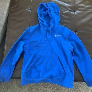 Bright blue nike hoodie. Size small